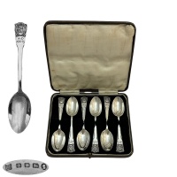 Set of 6 George V Commemorative  Tea Spoons 1935
